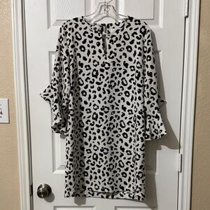 Mud Pie Black and White Patterned Dress